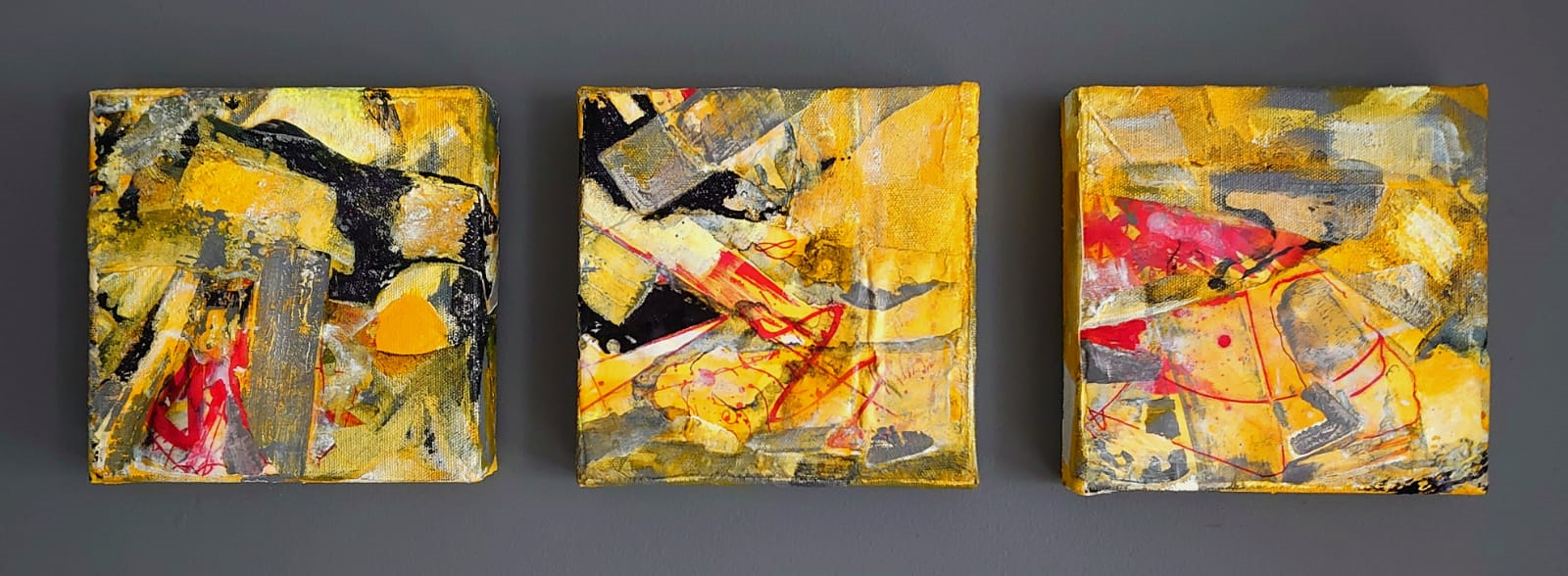 Tectonic - Art work in mixed media on canvas by Kirsten Mortimer